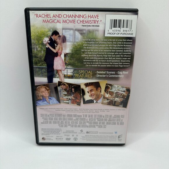 The Vow DVD Rachel McAdams Channing Tatum Sony Pictures Romantic Drama PG 13 - Picture 3 of 5
